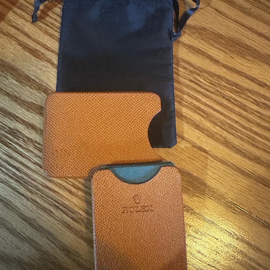Rolex Card WalletBusiness Card Holder Beautiful Vintage Leather